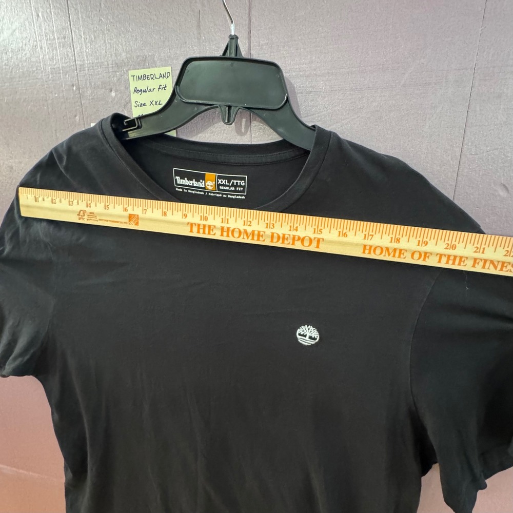 Timberland Men's Black Regular Fit Crew Neck T Shirt Size XXL Work casual basic - Picture 3 of 10